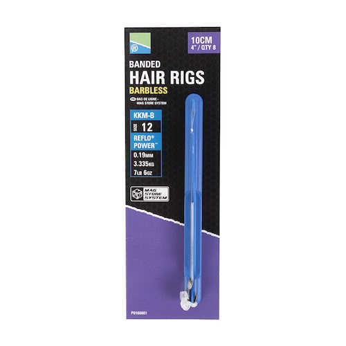 Preston KKM-B Mag Store Hair Rig Hooklengths 4" Banded *Full Range* 