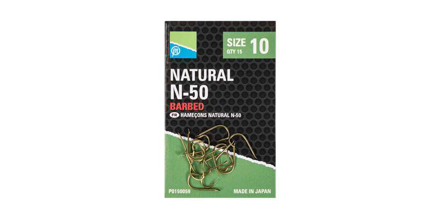 Natural N-50 Hooks, UK Match Fishing Tackle For True Anglers