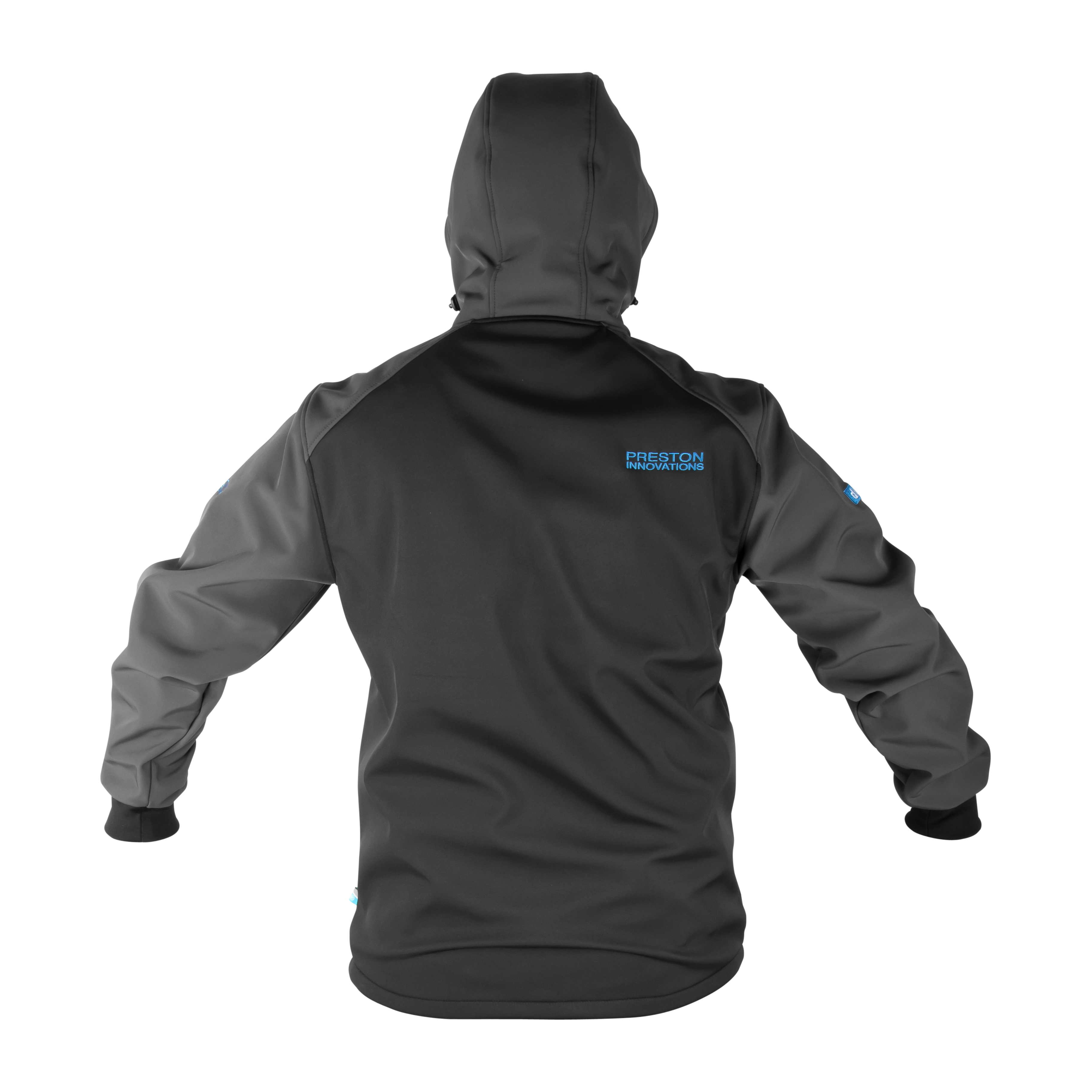 Veste Softshell Preston Duratech 2025 - Noire/gris - Homme - Capuche Réglable - NEUF